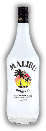 Malibu White Rum with Coconut 18% 1,0 Liter