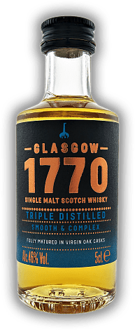 1770 Glasgow Single Malt Scotch Whisky Triple Distilled Smooth & Vibrant 0,05 Liter