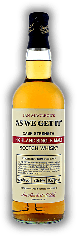 AS WE GET IT Highland Ian Macleod Cask Strength 60,6%
