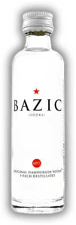 BAZIC Vodka Original Hamburger Vodka 5 Fach Destilliert 0,04 Liter