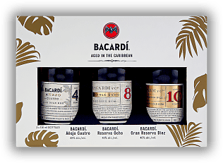 Bacardi Premium Discovery Pack Cuatro, Ocho, Diez 3x0,10 Liter