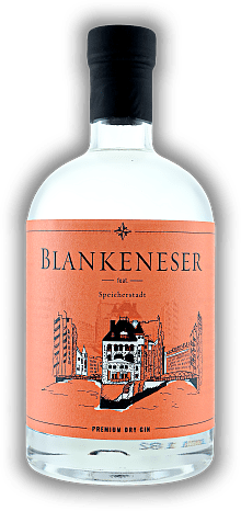 Blankeneser Premium Dry Gin - Motiv 'Speicherstadt'