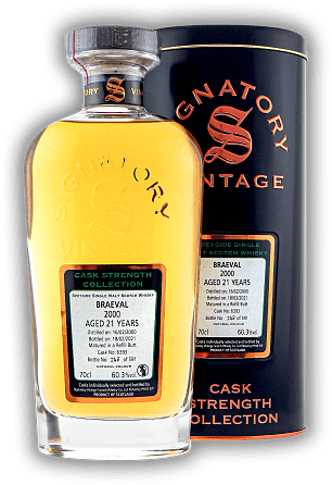 Braeval Signatory Vintage Cask Strength Collection 21 Years 2000/2021 Refill Butt #6393 60,3%