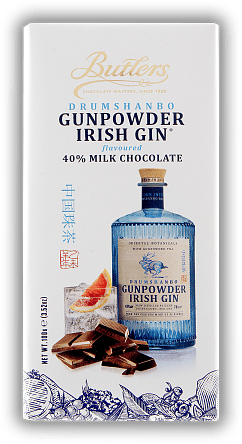 Butlers Irish Gunpowder Gin Schokoladentafel 100g