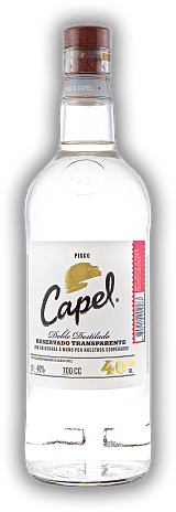 Capel Pisco 40% Doble Destilado Reservado Transparente