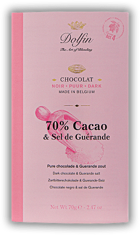 Dolfin Zartbitter Schokolade mit Sel de Guérande 70% 70g