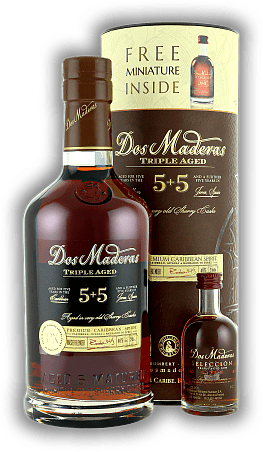 Dos Maderas Ron Anejo PX 5 + 5 Years Old mit Miniatur 0,05 Liter Selection