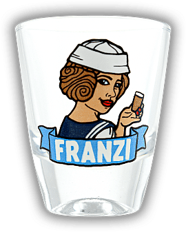 Franzi Franzbrötchenlikör Glas 3cl.