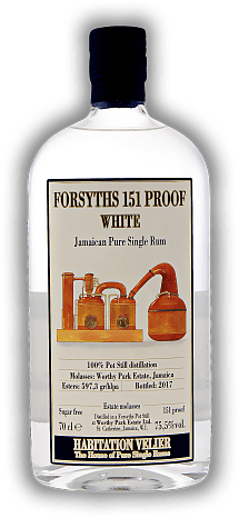 Habitation Velier Worthy Park Forsyths WPE White Jamaica Pure Single Rum 2017 75,5%