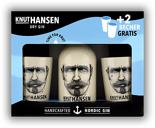 Knut Hansen Dry Gin in GP + 2 Becher