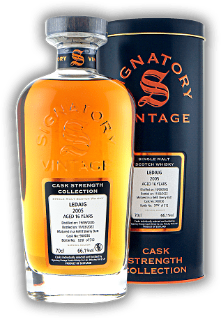 Ledaig Signatory Vintage Cask Strength Collection 16 Years 2005/2022 Refill Sherry Butt #900036 66,1%