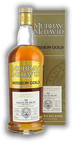 Malts of Islay Murray McDavid Trilogy II Mission Gold 34 Years Cognac Finish 52,1%