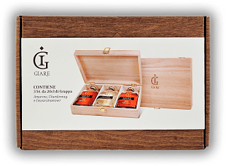 Marzadro Le Giare SET Affinata Chardonnay, Gewürztraminer, Amarone 3x0,20 Liter