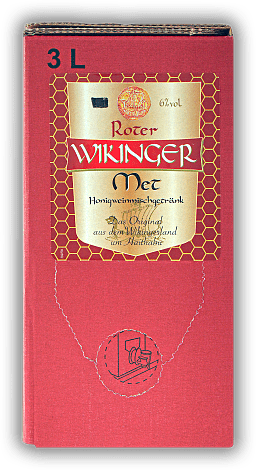 Met Roter Met Wikinger (Honigwein mit Kirschsaft) 3,0 Liter Bag in Box