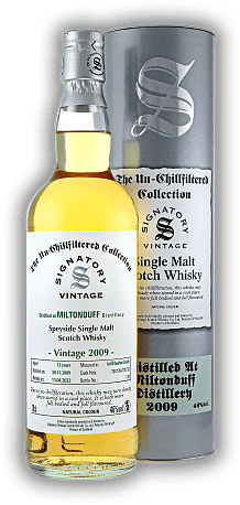 Miltonduff Signatory Vintage Un-Chillfiltered Collection 12 Years 2009/2022 Cask 701739+701752 46%