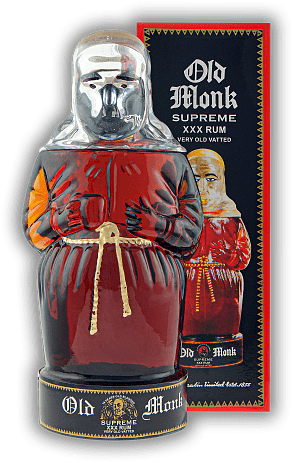 Old Monk Supreme XXX Rum Very Old Mönchs Flasche