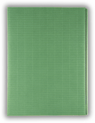 Präsentkarton 3er offene Welle grün