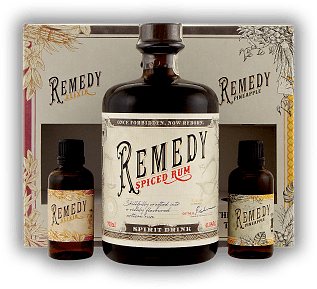 Remedy Spiced Rum GP mit 0,05 Liter Mini Remedy Elixir & Mini Pineapple