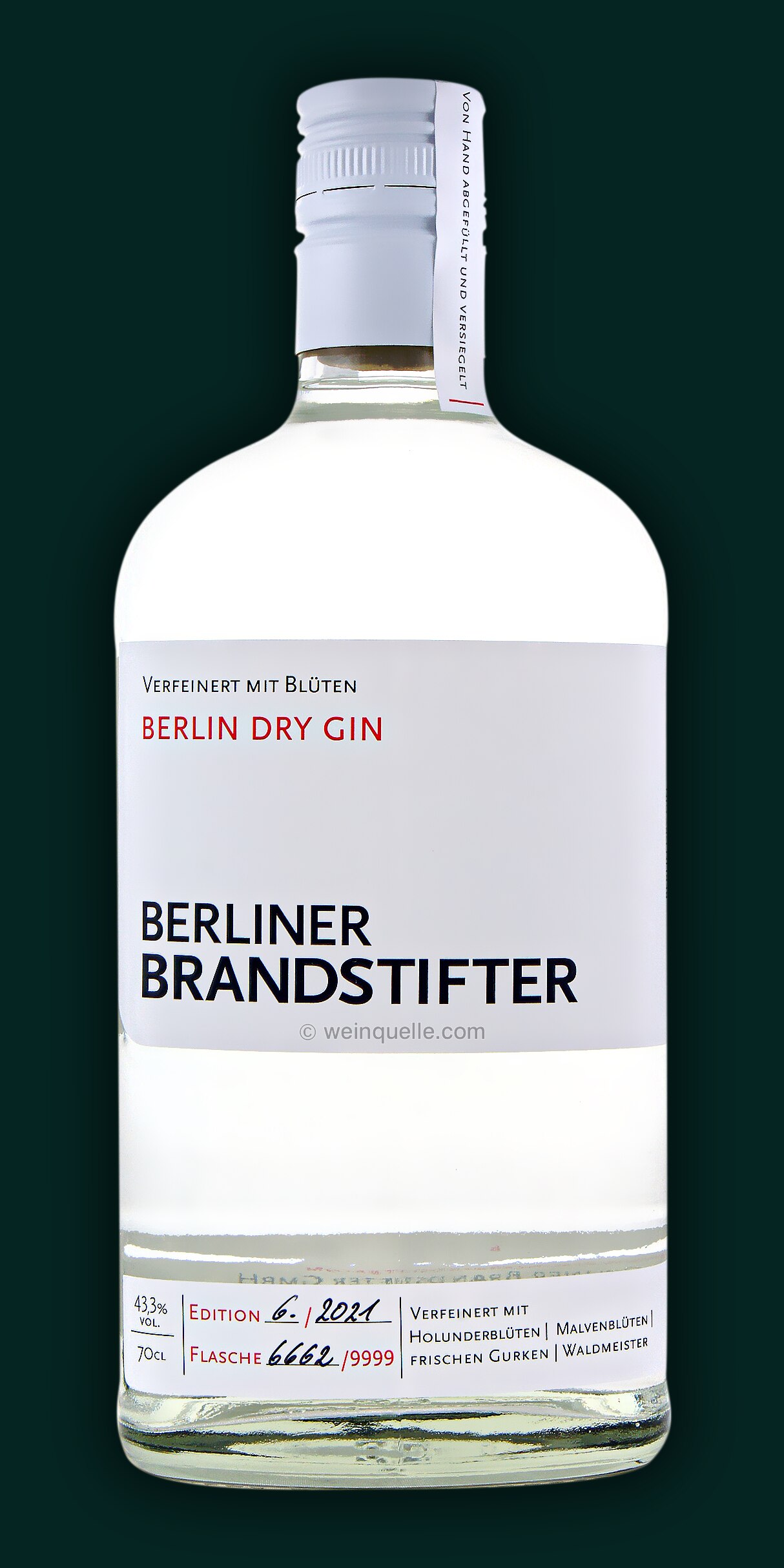 - Berliner Gin, Lühmann Weinquelle 34,90 Brandstifter Dry €