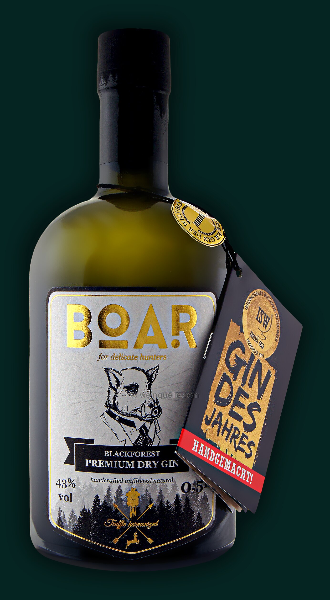 Boar Black Forest Premium Dry Gin 43%, 34,90 € - Weinquelle Lühmann | Gin