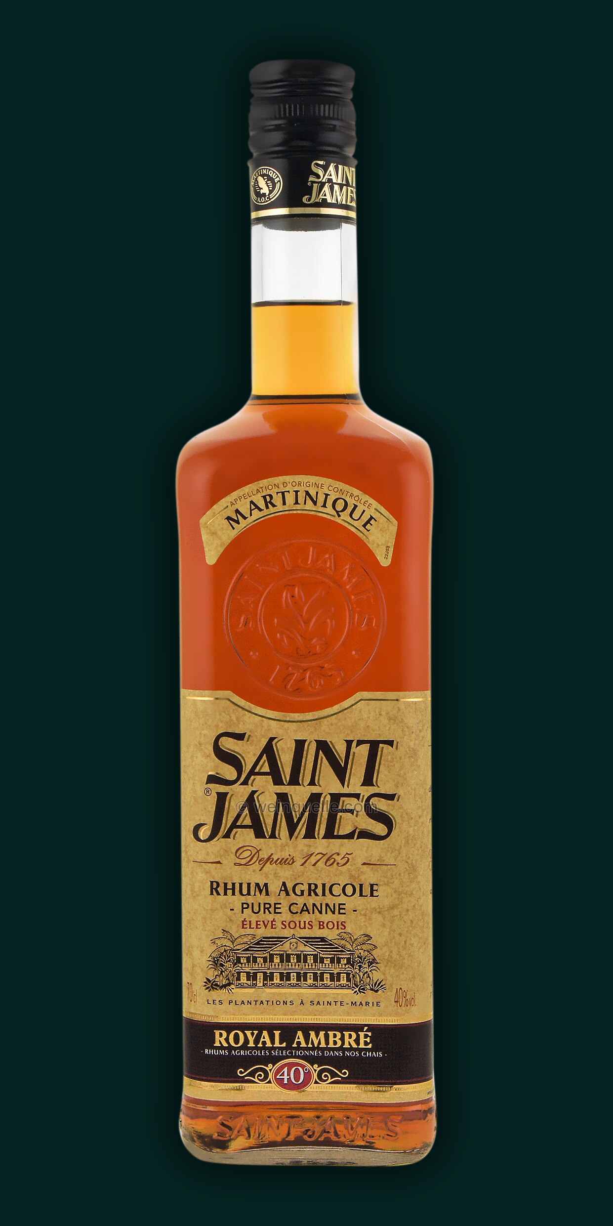 Purchase Saint James Royal Ambre 1 Liter (Martinique) Rum Online - Low  Prices