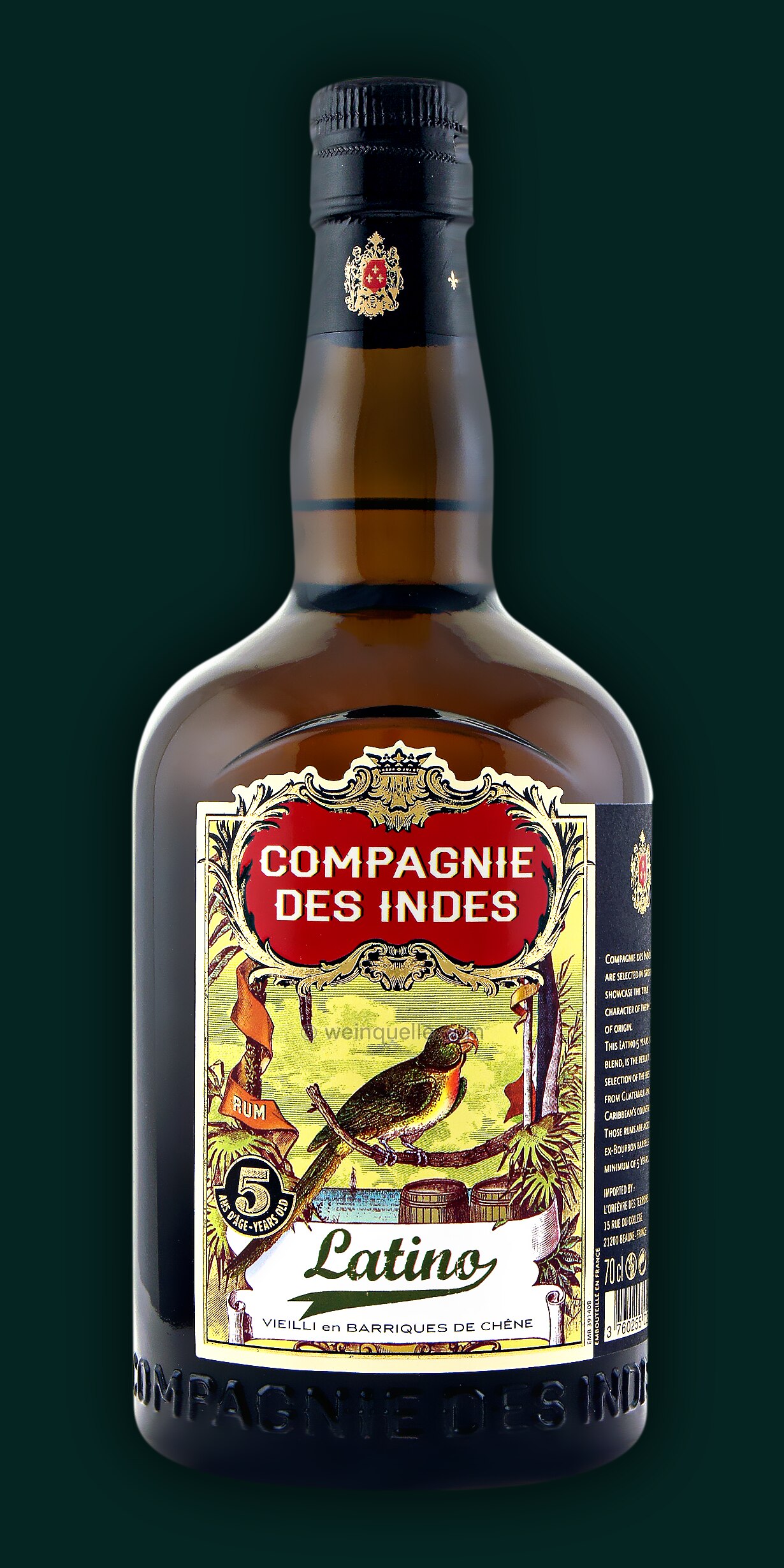 Compagnie Des Indes Latino Rum 5 Years, 33,50 € - Weinquelle Lühmann