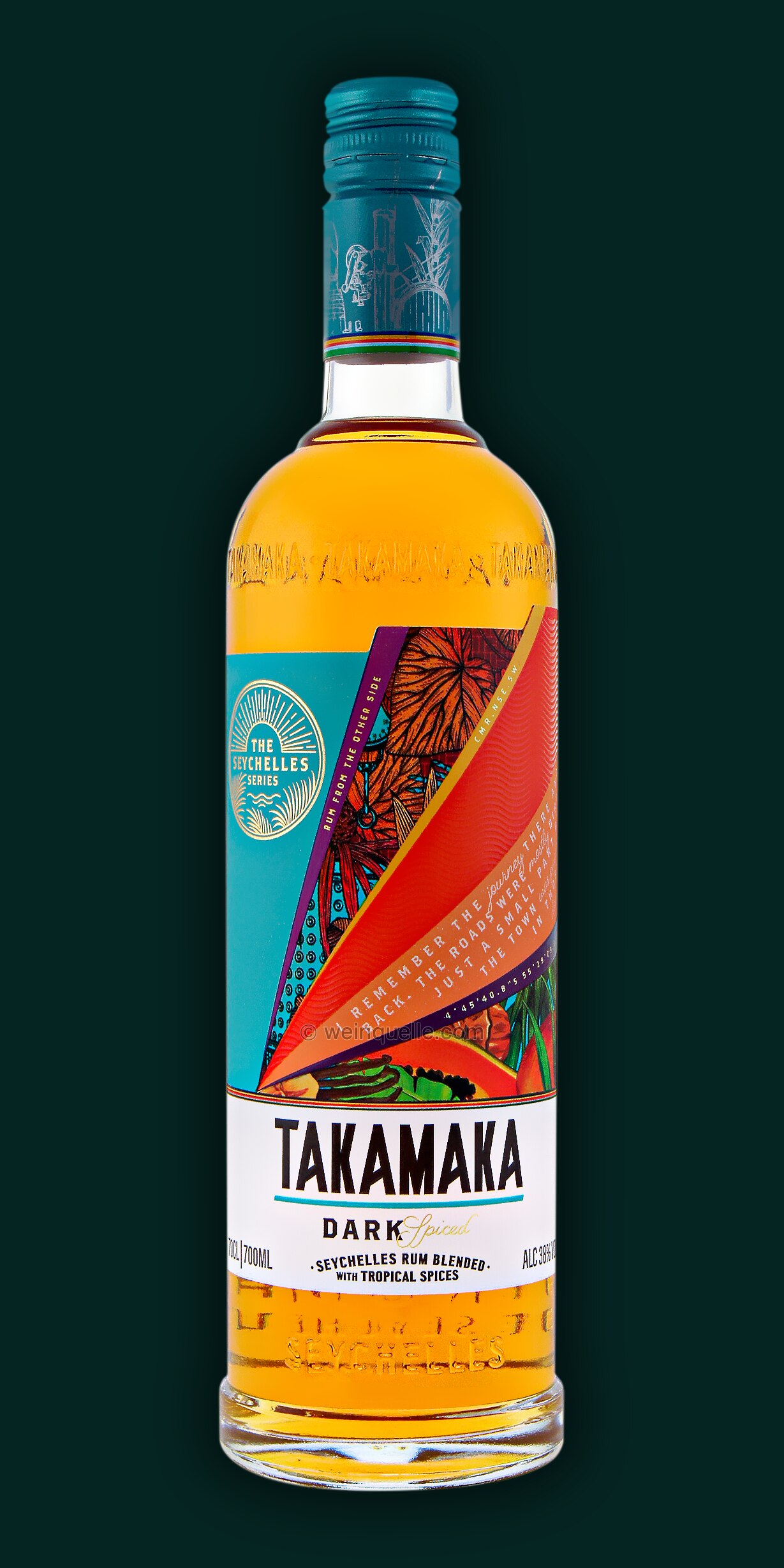 Takamaka Dark Spiced Seychellen 38%, 15,50 € - Weinquelle Lühmann