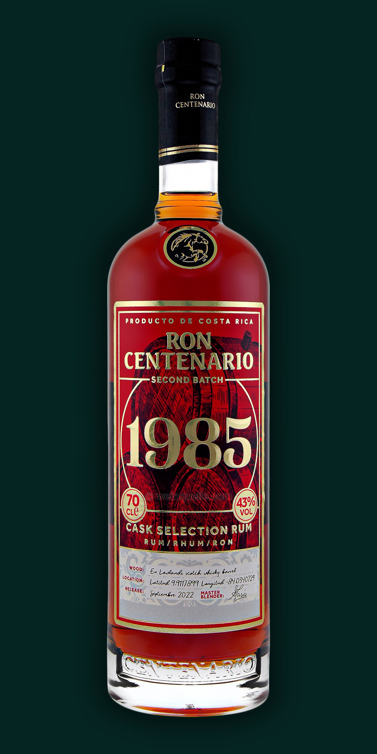 Ron Centenario € - Second Batch, Lühmann Weinquelle 41,90 1985