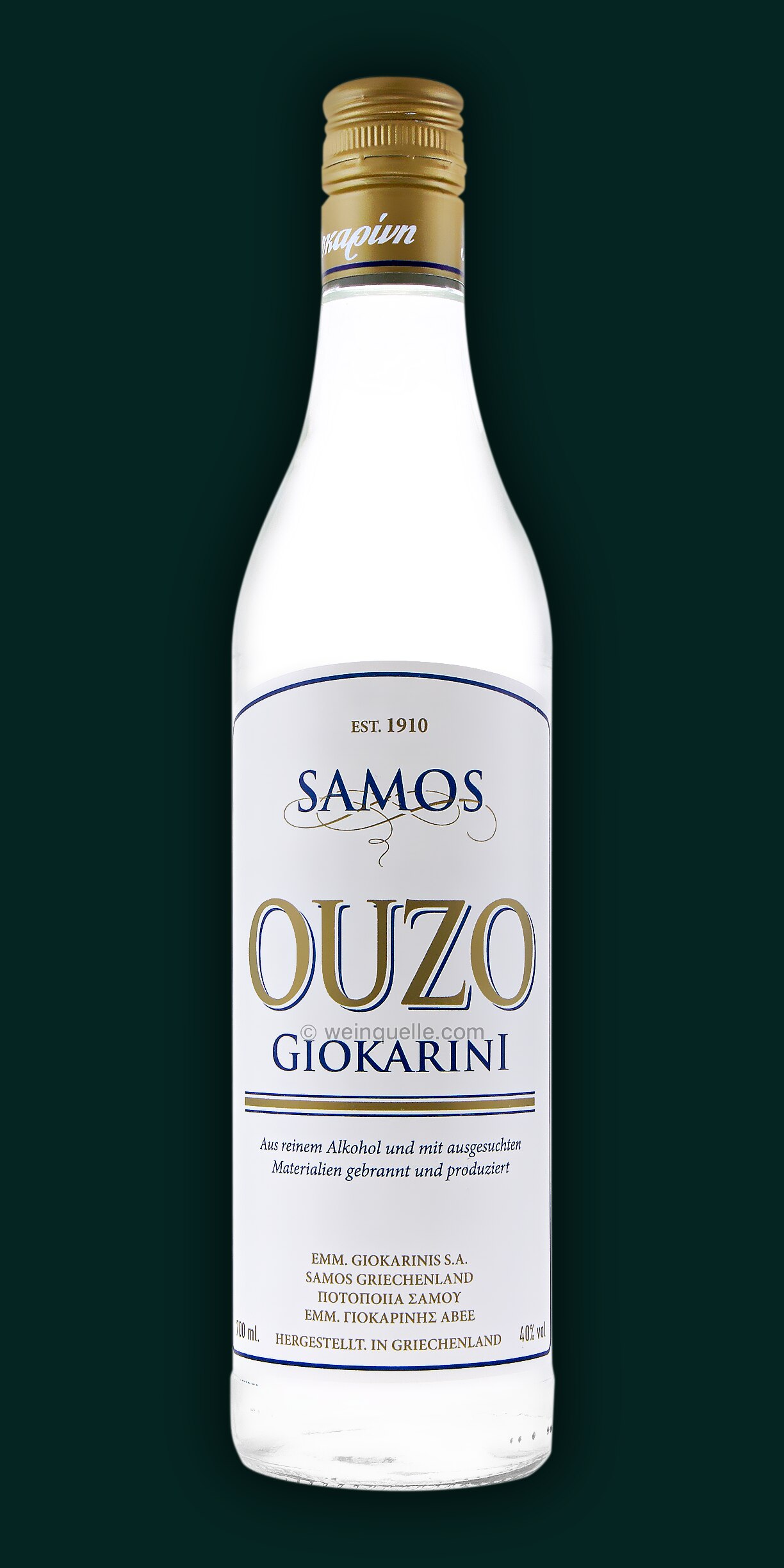 Ouzo Giokarinis Insel Samos Standard, 13,95 € - Weinquelle Lühmann